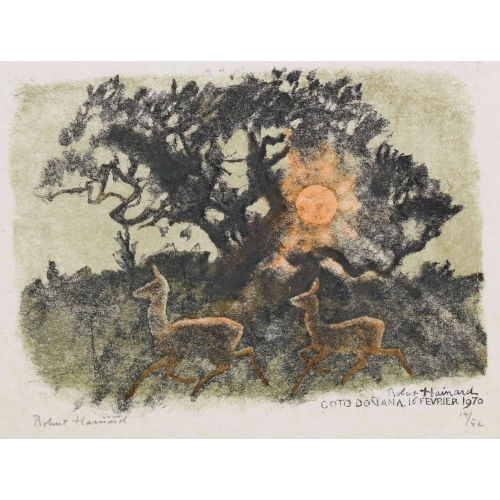 ROBERT HAINARD : 'Soleil levant, biche et faon' (DOBIASCHOFSKY AUKTIONEN AG)