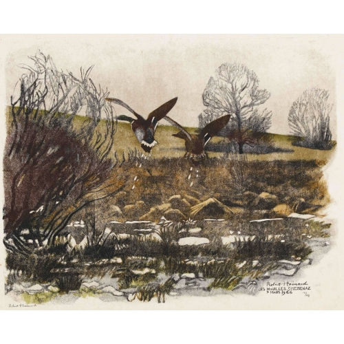 ROBERT HAINARD : 'Couple de colverts et buisson de saule' (DOBIASCHOFSKY AUKTIONEN AG)