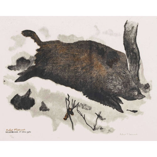 ROBERT HAINARD : 'Grand sanglier fuyant' (DOBIASCHOFSKY AUKTIONEN AG)