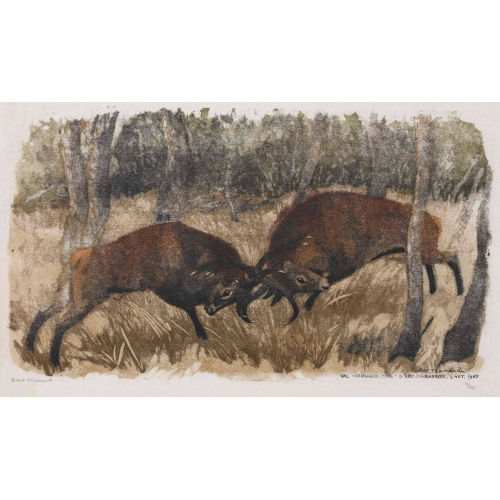 ROBERT HAINARD : 'Combat de cerfs' (DOBIASCHOFSKY AUKTIONEN AG)