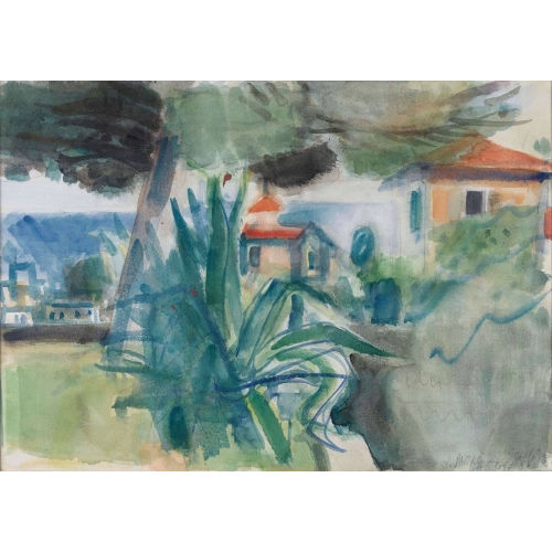 MAX VON M�HLENEN : Sommerliche Uferlandschaft (DOBIASCHOFSKY AUKTIONEN AG)