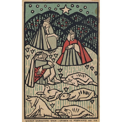OSKAR KOKOSCHKA : 'Drei Hirten, Hund und Schafe' (DOBIASCHOFSKY AUKTIONEN AG)