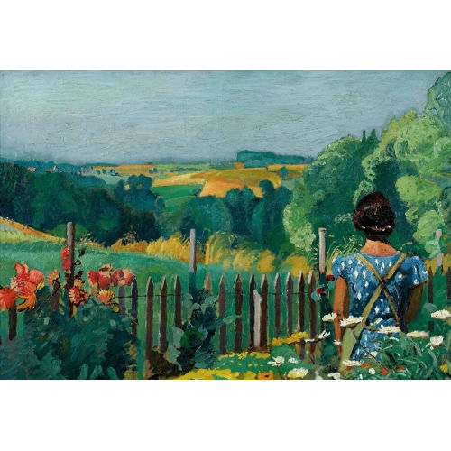 CUNO AMIET : 'Sommerlandschaft mit Figur' (DOBIASCHOFSKY AUKTIONEN AG)