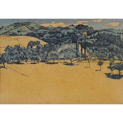 CUNO AMIET : Sommerliche Landschaft bei Oschwand (DOBIASCHOFSKY AUKTIONEN AG)
