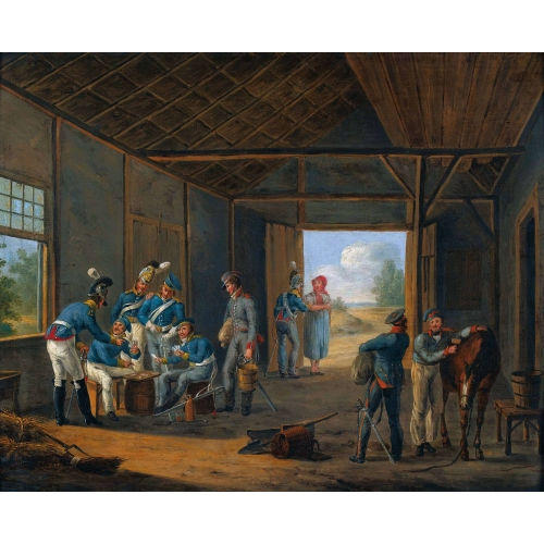 DIRK LANGENDIJK : Spielende Soldaten im Quartier (DOBIASCHOFSKY AUKTIONEN AG)