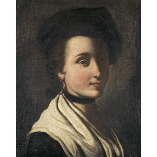 ALESSANDRO LONGHI : Portr�t einer jungen Dame mit Hut (DOBIASCHOFSKY AUKTIONEN AG)