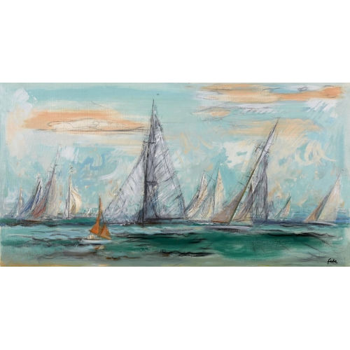 HENRI FEHR : Regatta auf dem Genfersee (DOBIASCHOFSKY AUKTIONEN AG)