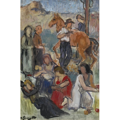 ANGELO GIORGETTI : Rastende Bauern (DOBIASCHOFSKY AUKTIONEN AG)