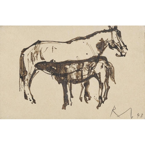 RUDOLF MUMPRECHT : Pferd und Fohlen (DOBIASCHOFSKY AUKTIONEN AG)