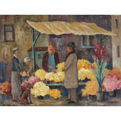 ANTON ENDER : Der Blumenmarkt (DOBIASCHOFSKY AUKTIONEN AG)