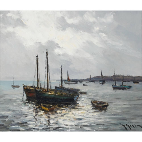 MARCEL MASSON : Bucht mit Segelschiffen (DOBIASCHOFSKY AUKTIONEN AG)