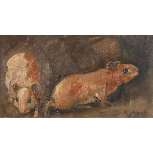 KARL SCHENK : Meerschweinchenpaar (DOBIASCHOFSKY AUKTIONEN AG)