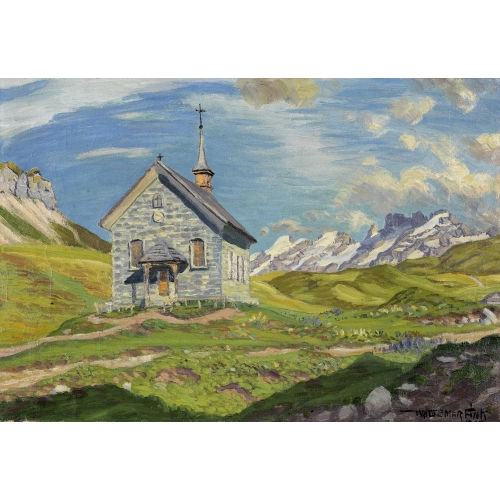 WALDEMAR THEOPHIL FINK : 'Kapelle auf der Frutt' (DOBIASCHOFSKY AUKTIONEN AG)