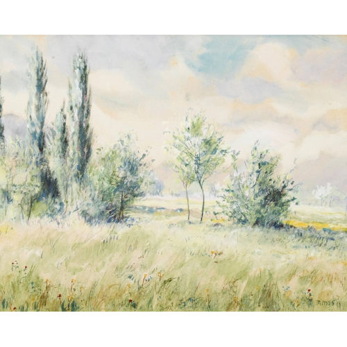 RUDOLF M�LLER : Wiesenlandschaft mit B�umen (DOBIASCHOFSKY AUKTIONEN AG)