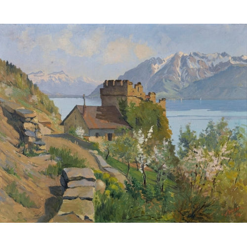 CHARLES PARISOD : 'La Tour de Marsens' (DOBIASCHOFSKY AUKTIONEN AG)