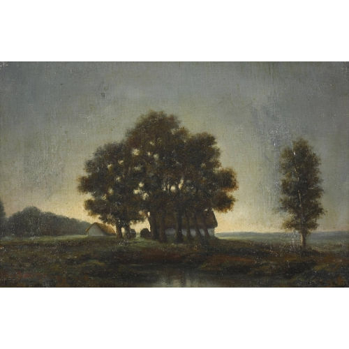 LOR�ND (AUCH ZUBRICZKY ZUBRITZKY : Weite Landschaft mit Geh�ft in der Morgend�mmerung (DOBIASCHOFSKY AUKTIONEN AG)