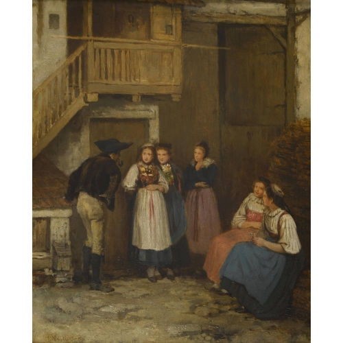 BENJAMIN I VAUTIER : Der Brautwerber mit den Bauernm�dchen (DOBIASCHOFSKY AUKTIONEN AG)