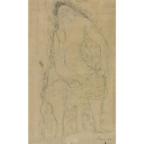 ADOLF HERBST : Sitzende Frau (DOBIASCHOFSKY AUKTIONEN AG)