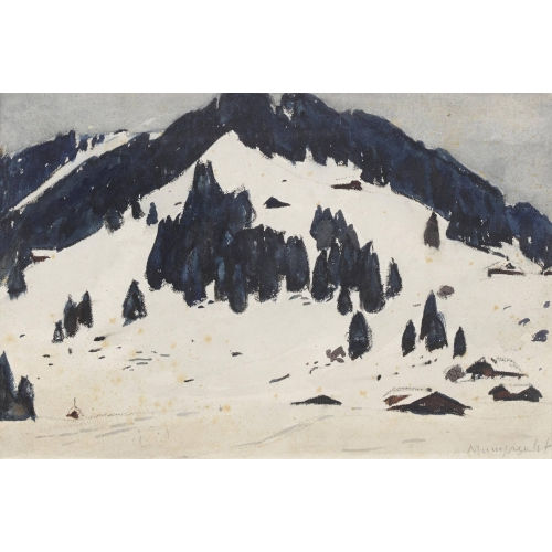 RUDOLF MUMPRECHT : 'F�hnstimmung im Simmental' (DOBIASCHOFSKY AUKTIONEN AG)