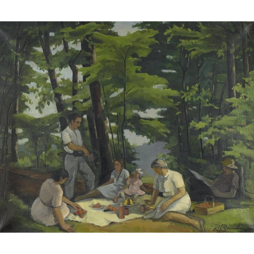 ROBERT BAUMBERGER : Picknick im Gr�nen (DOBIASCHOFSKY AUKTIONEN AG)