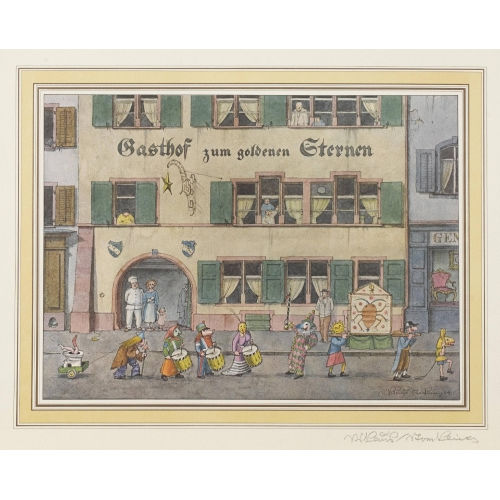 NIKLAUS STOECKLIN : 'Gasthof zum goldenen Sternen' (DOBIASCHOFSKY AUKTIONEN AG)
