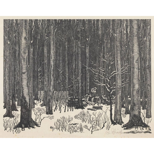 EMIL ZBINDEN : 'Wald in Winter' (DOBIASCHOFSKY AUKTIONEN AG)