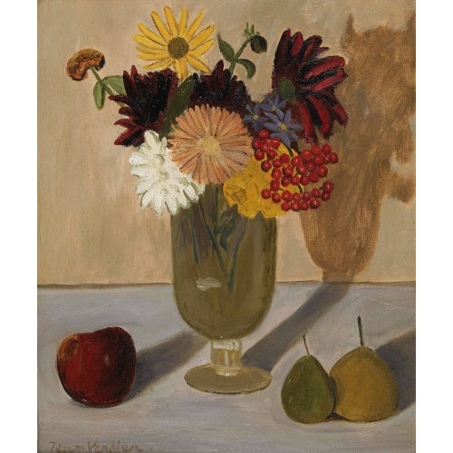 JEAN VERDIER : Stillleben mit Blumen im Glas (DOBIASCHOFSKY AUKTIONEN AG)