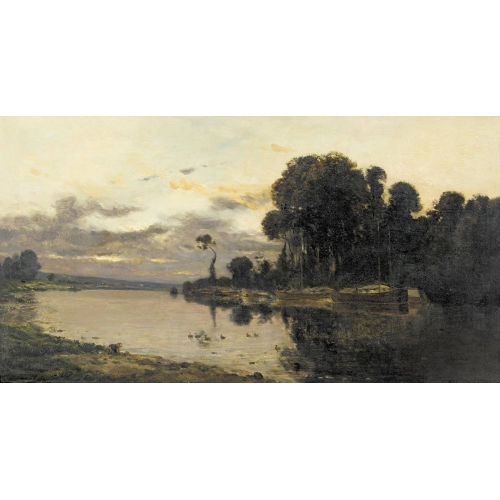 HIPPOLYTE CAMILLE DELPY : 'P�niches sur les bords de l′Oise' (DOBIASCHOFSKY AUKTIONEN AG)
