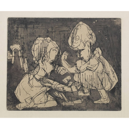 ALBERT M�LLER : 'Spielende Kinder - Kaspar und Judith' (DOBIASCHOFSKY AUKTIONEN AG)
