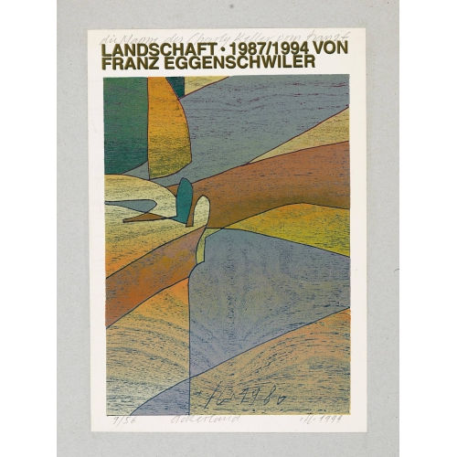 FRANZ EGGENSCHWILER : 'Landschaft 1987/1994' (DOBIASCHOFSKY AUKTIONEN AG)