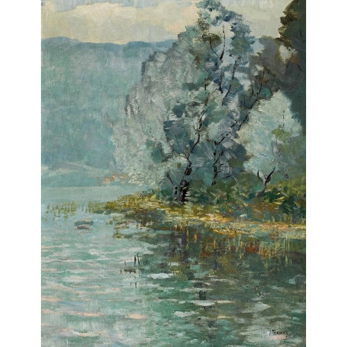 JAN PIETER TERWEY : Uferlandschaft mit Weidengruppe (DOBIASCHOFSKY AUKTIONEN AG)