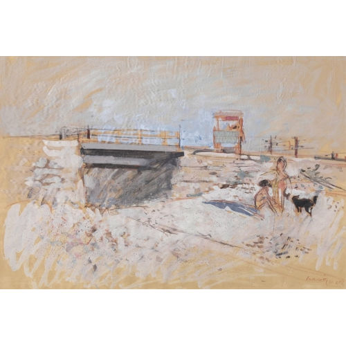 EUGEN FR�H : Paar mit Hund (DOBIASCHOFSKY AUKTIONEN AG)