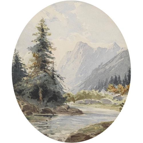 JEAN JOSEPH REICHLEN : La vall�e de Jogne (DOBIASCHOFSKY AUKTIONEN AG)