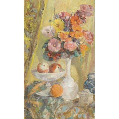 CHARLES HUG : Stillleben mit Fr�chten und Blumenvase (DOBIASCHOFSKY AUKTIONEN AG)
