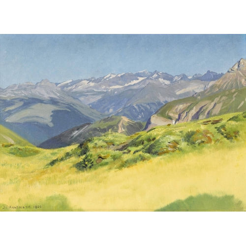 JOSEF CLEMENS KAUFMANN : 'Aussicht vom Schwalmis' (DOBIASCHOFSKY AUKTIONEN AG)