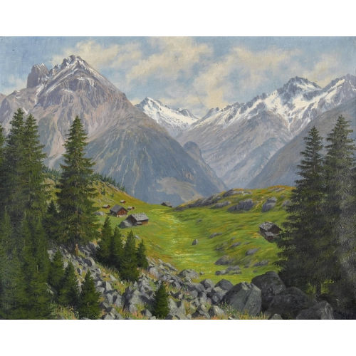 GOTTFRIED HERZIG : Gebirgspartie (DOBIASCHOFSKY AUKTIONEN AG)