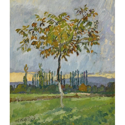 HENRI-CLAUDIUS FORESTIER : Herbstlandschaft mit einem Baum (DOBIASCHOFSKY AUKTIONEN AG)