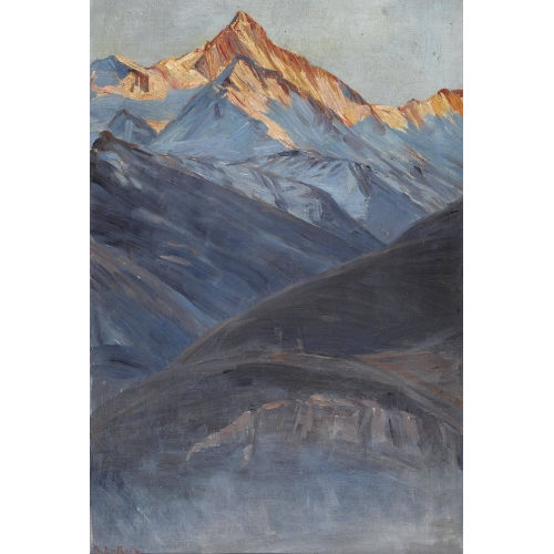 BLANCHE BERTHOUD : Das Weisshorn im Abendlicht (DOBIASCHOFSKY AUKTIONEN AG)