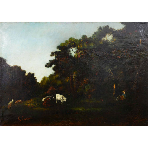 GUSTAVE COURBET : 'Landschaft mit K�hen' (DOBIASCHOFSKY AUKTIONEN AG)