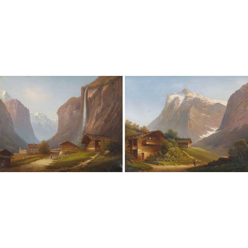 ALFRED D�NZ : Ansichten vom Berner Oberland. Gegenst�cke (DOBIASCHOFSKY AUKTIONEN AG)