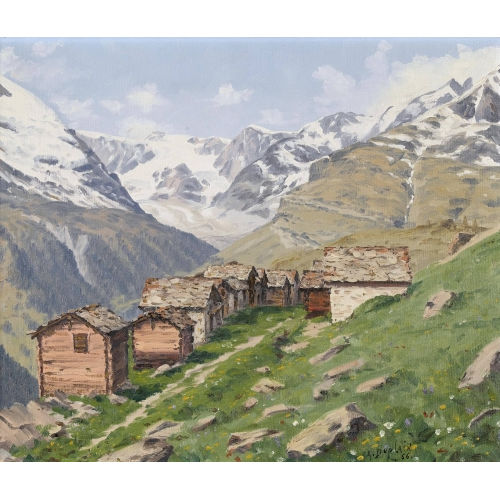 ALBERT DUPLAIN : 'Eggenalp ob Findelen' (DOBIASCHOFSKY AUKTIONEN AG)