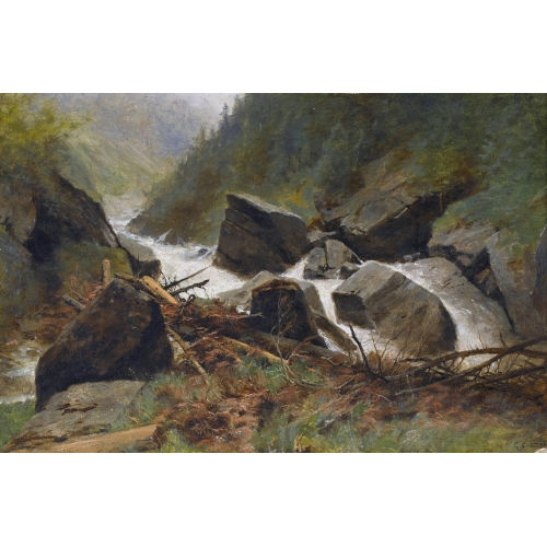 GUSTAVE EUG�NE CASTAN : Wilder Gebirgsbach (DOBIASCHOFSKY AUKTIONEN AG)