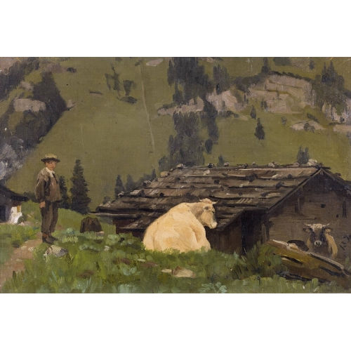 HANS BACHMANN : 'Auf der Alp' (DOBIASCHOFSKY AUKTIONEN AG)