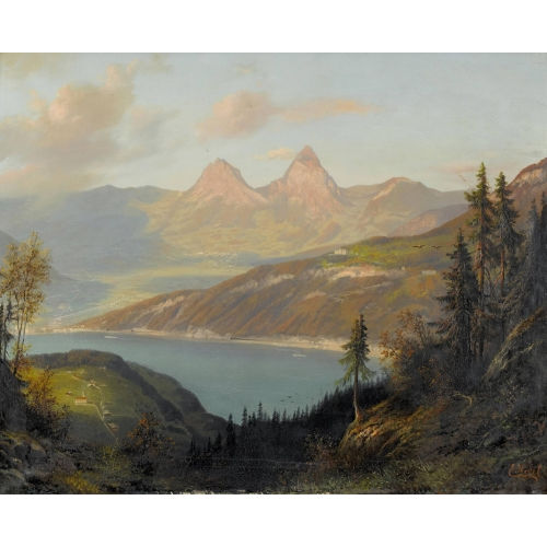 ERNST I HODEL : Vierwaldst�ttersee mit Mythen (DOBIASCHOFSKY AUKTIONEN AG)