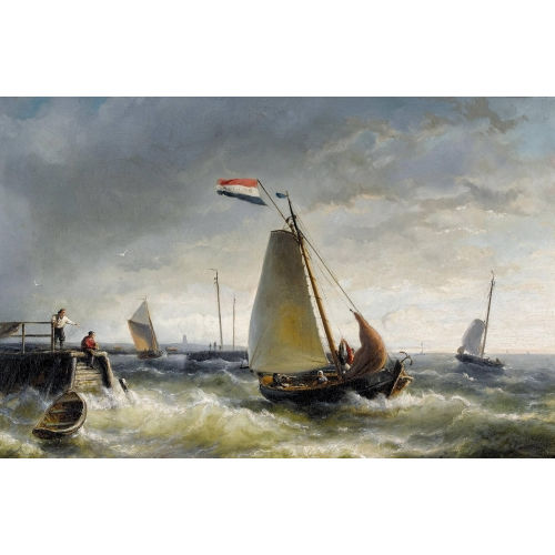NICOLAAS RIEGEN : Das Fischerboot 'De Hoop' legt ab (DOBIASCHOFSKY AUKTIONEN AG)