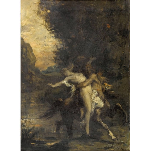GUSTAVE COURBET : Der Kentaur Nessus entf�hrt Deianira. (DOBIASCHOFSKY AUKTIONEN AG)