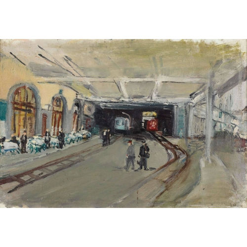 WILLY) VARLIN (EIGTL. GUGGENHEIM : 'Bahnhof in Montreux' (DOBIASCHOFSKY AUKTIONEN AG)