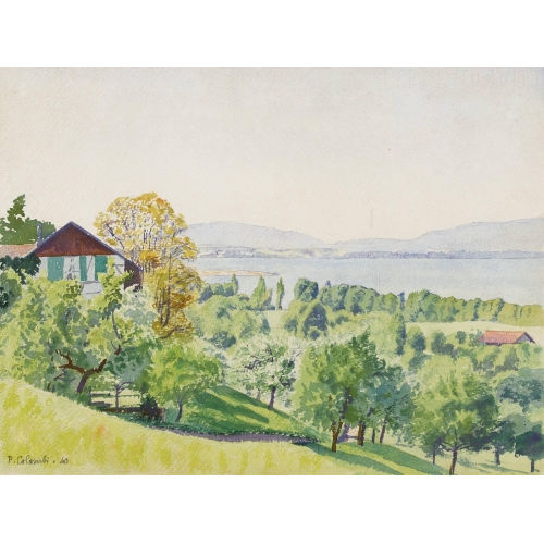 PLINIO COLOMBI : Sommerliche Seelandschaft (DOBIASCHOFSKY AUKTIONEN AG)