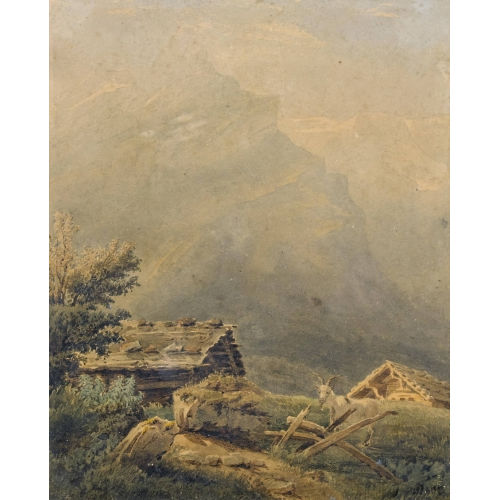 ALEXANDRE CALAME : Partie in den Alpen mit Blick auf das Oldenhorn (DOBIASCHOFSKY AUKTIONEN AG)