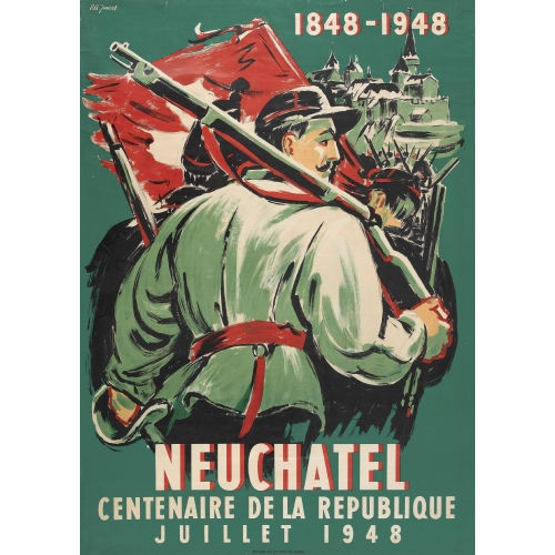 PIERRE-ALEXANDRE JUNOD : 'Neuch�tel Centenaire de la R�publique 1948' (DOBIASCHOFSKY AUKTIONEN AG)
